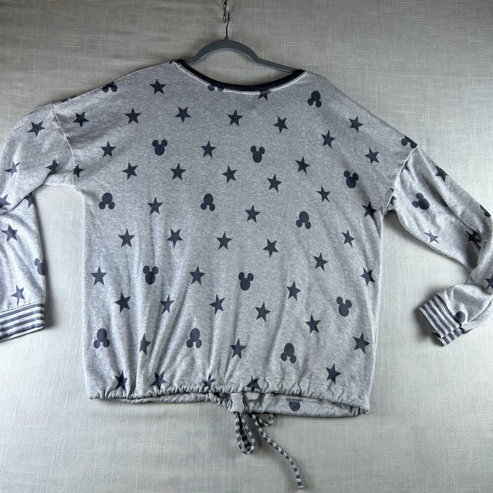 Disney Long Sleeve Fleece Pajama Set Size Large Gray Cozy Warm Cute - Picture 3 of 10